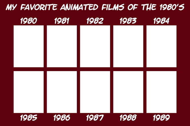 my favorite animated films of the 1980s Blank Meme Template