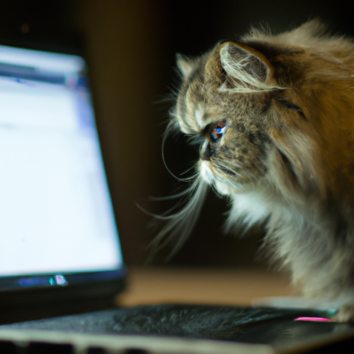 High Quality cat reading laptop Blank Meme Template