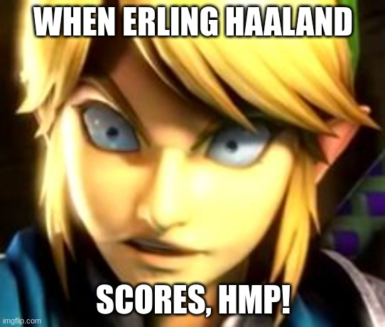 High Impact Sexual Violence Link | WHEN ERLING HAALAND; SCORES, HMP! | image tagged in high impact sexual violence link | made w/ Imgflip meme maker