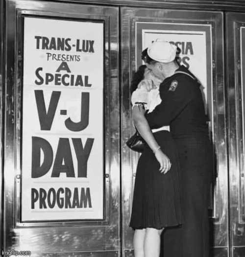 VJ Day | image tagged in vj day | made w/ Imgflip meme maker