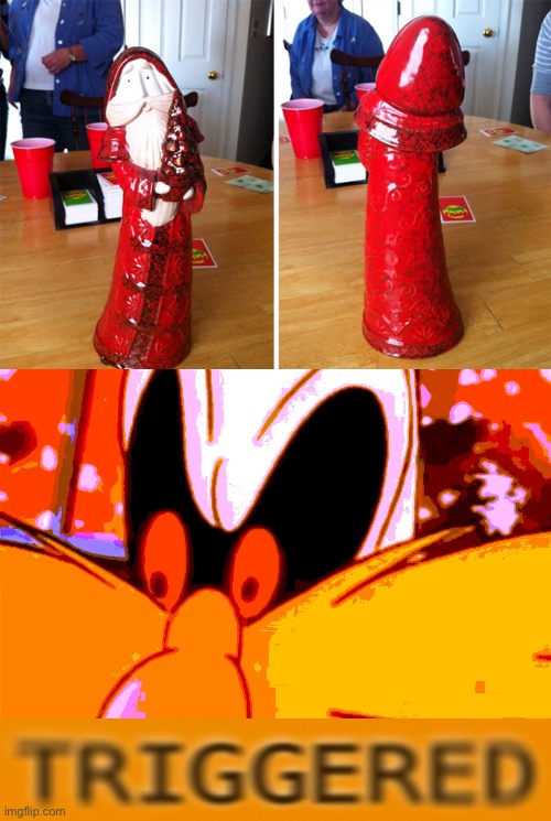 Pingas detected on this Christmas design flaw (10 days left until Christmas 2023!) | image tagged in triggered robotnik,pingas,memes,funny,design fails,christmas | made w/ Imgflip meme maker