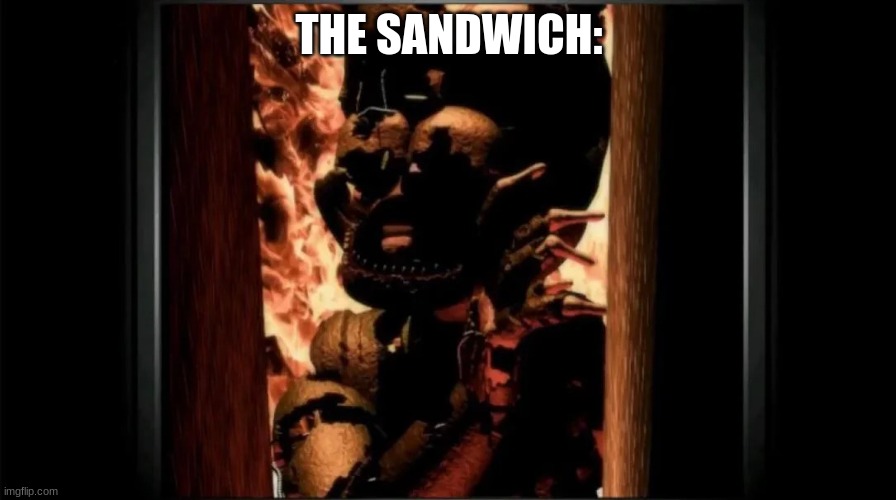 Micheal, don't leave me here | THE SANDWICH: | image tagged in micheal don't leave me here | made w/ Imgflip meme maker