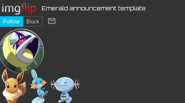 emerald announcement template Blank Meme Template