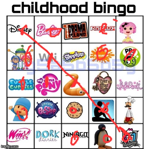 ez | image tagged in childhood bingo | made w/ Imgflip meme maker