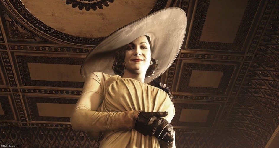 Lady Dimitrescu Resident Evil Village | image tagged in lady dimitrescu resident evil village | made w/ Imgflip meme maker