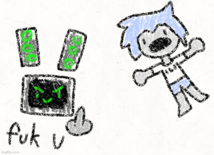 I'm bored, here's poorly drawn data and astra | made w/ Imgflip meme maker