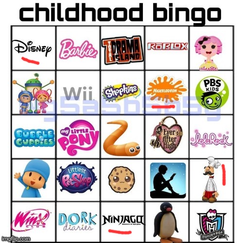 That's L ngl | image tagged in childhood bingo | made w/ Imgflip meme maker