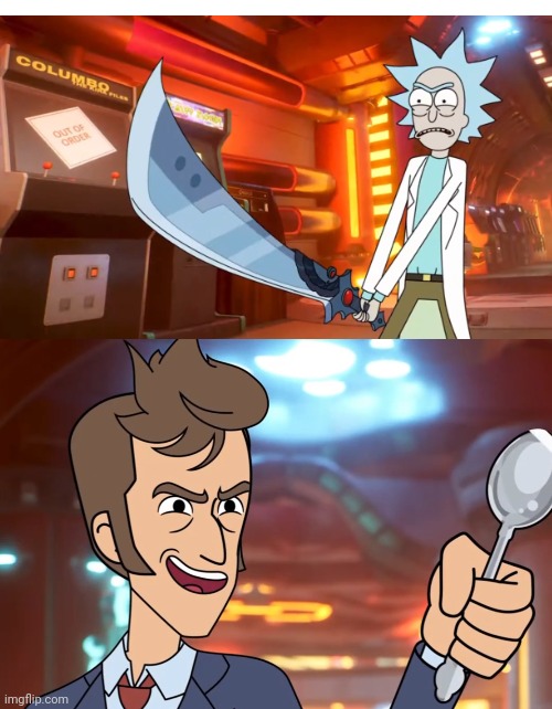 High Quality The Doctor vs Rick Sanchez Blank Meme Template