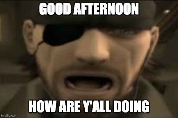 paris | GOOD AFTERNOON; HOW ARE Y'ALL DOING | image tagged in naked snake scream | made w/ Imgflip meme maker