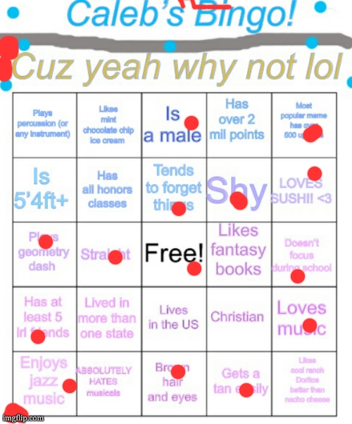 Caleb’s bingo | image tagged in caleb s bingo | made w/ Imgflip meme maker