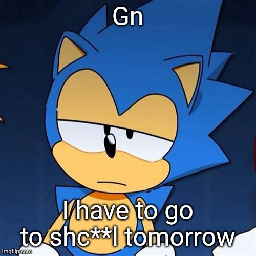 bruh | Gn; I have to go to shc**l tomorrow | image tagged in bruh | made w/ Imgflip meme maker