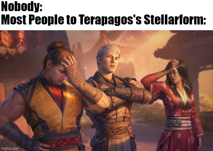 Many People were disappointed by Terapagos's final form, because it's not what the book written. But... I'm actually fine. | Nobody:
Most People to Terapagos's Stellarform: | image tagged in memes,dissapointed,pokemon,final form | made w/ Imgflip meme maker