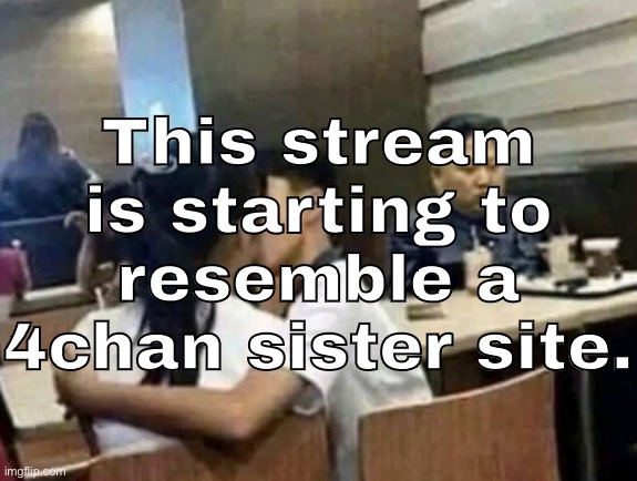 This stream is starting to resemble a 4chan sister site. | made w/ Imgflip meme maker