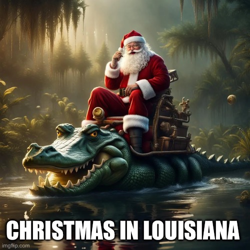Louisiana time | CHRISTMAS IN LOUISIANA | image tagged in louisiana,funny,memes,christmas | made w/ Imgflip meme maker