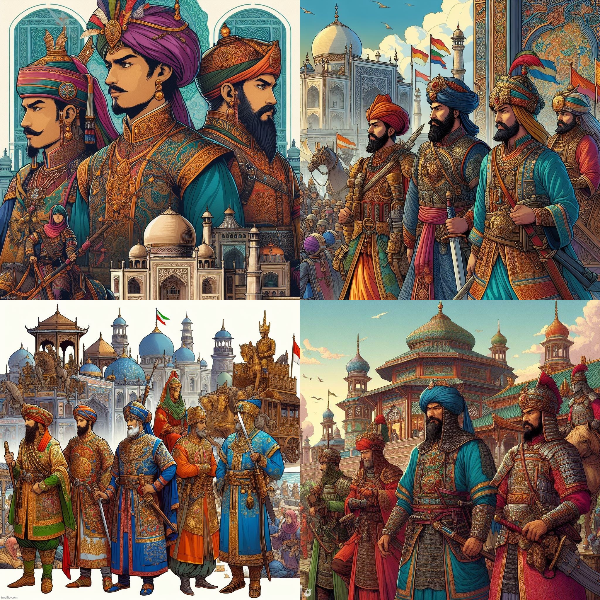 Ai Bing: Indo Persian, Indo Chinese, & Indonesian armor & architecture. Possible design for CS Lewis's Calormen? | image tagged in indo persian,indo chinese,indonesian,ai generated,armor,architecture | made w/ Imgflip meme maker