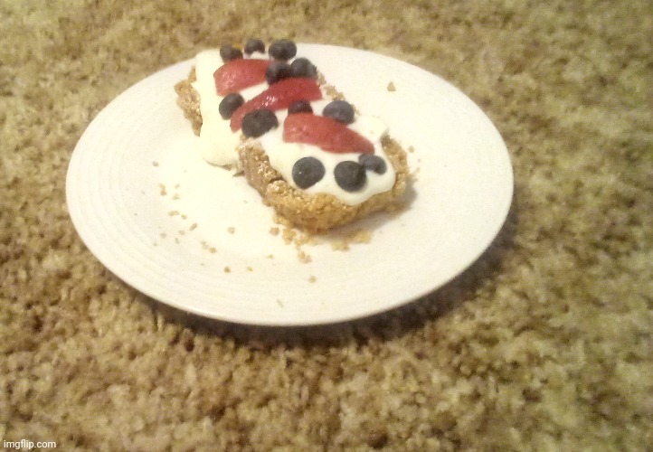 Fruit tart but the crust is made from carpet | made w/ Imgflip meme maker