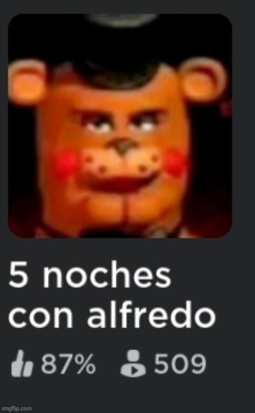 image tagged in fnaf,spanish,roblox | made w/ Imgflip meme maker