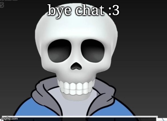 sans | bye chat :3 | image tagged in sans | made w/ Imgflip meme maker