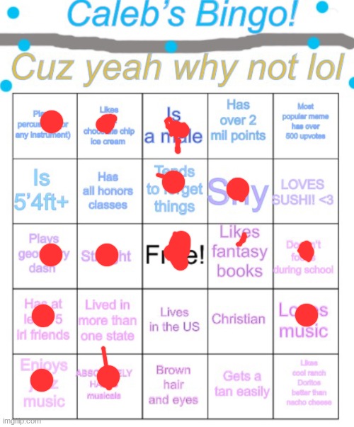 Caleb’s bingo | image tagged in caleb s bingo,bingo | made w/ Imgflip meme maker