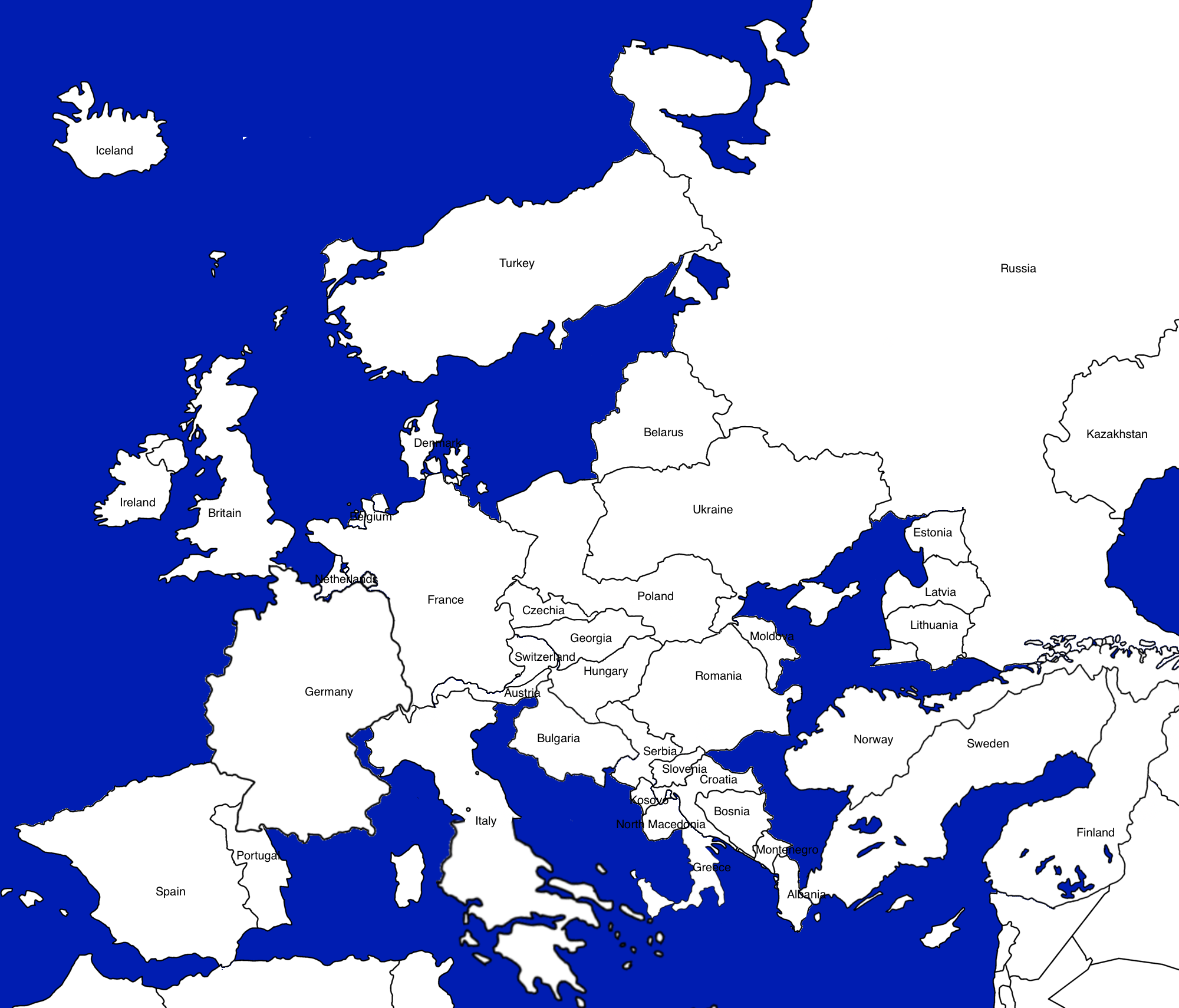 High Quality Cursed Map Of Europe Blank Meme Template