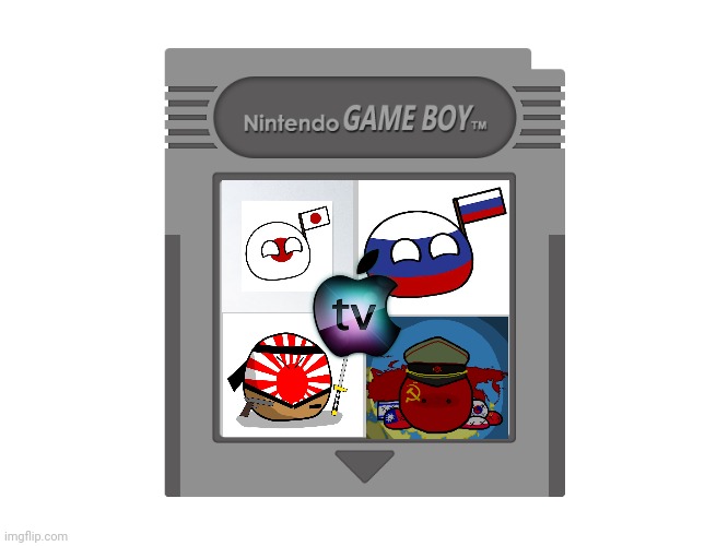 Countryballs News TV V2 | image tagged in blank gameboy cartridge | made w/ Imgflip meme maker