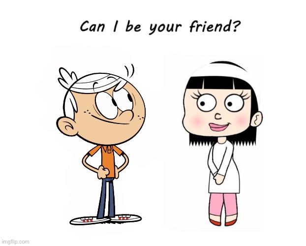 Can I Be Your Friend? | image tagged in the loud house,lincoln loud,deviantart,funny,romantic,flowers | made w/ Imgflip meme maker
