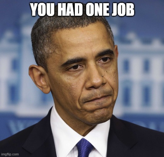 You had one job | YOU HAD ONE JOB | image tagged in you had one job | made w/ Imgflip meme maker
