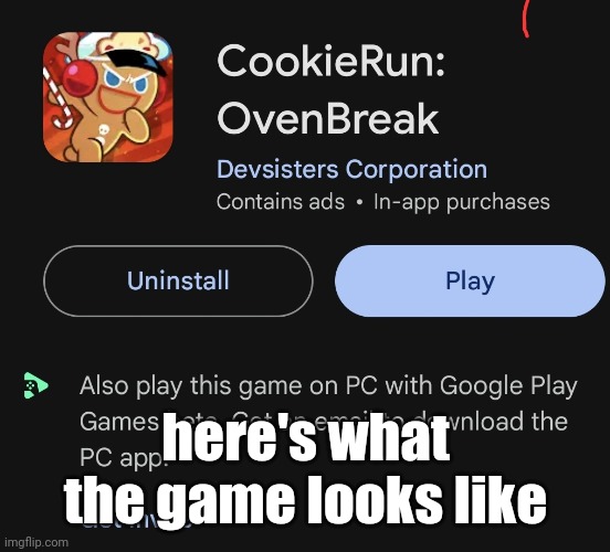 here's what the game looks like | made w/ Imgflip meme maker
