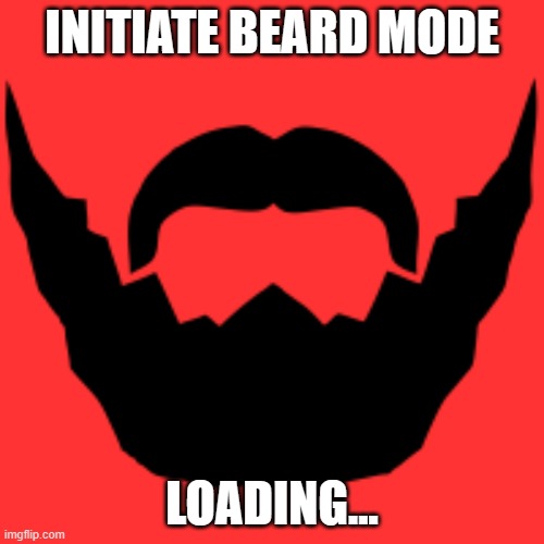Loading Beard | INITIATE BEARD MODE; LOADING... | image tagged in funny,beard | made w/ Imgflip meme maker