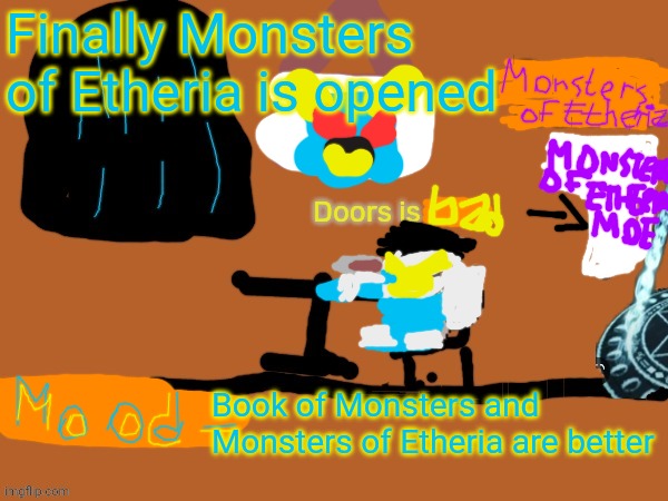 Jar of fireflies kitty's announcement | Finally Monsters of Etheria is opened; Book of Monsters and Monsters of Etheria are better | image tagged in midnight's announcement temp,jar of fireflies kitty's announcement,book of monsters,monsters of etheria | made w/ Imgflip meme maker