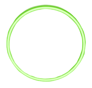 High Quality green circle border outline glowy Blank Meme Template