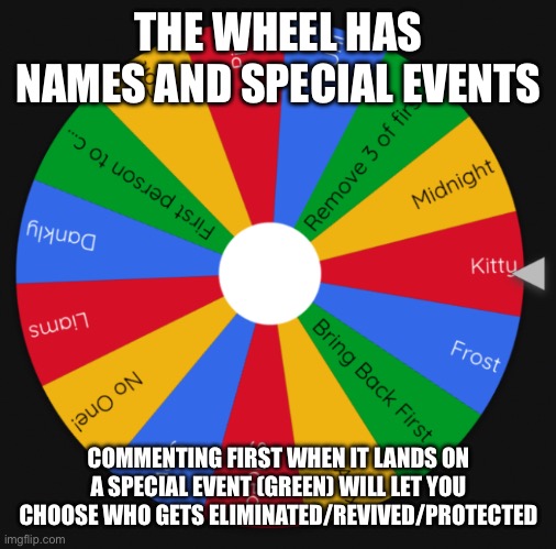 The challenge will start on Sunday. | THE WHEEL HAS NAMES AND SPECIAL EVENTS; COMMENTING FIRST WHEN IT LANDS ON A SPECIAL EVENT (GREEN) WILL LET YOU CHOOSE WHO GETS ELIMINATED/REVIVED/PROTECTED | image tagged in be prepared | made w/ Imgflip meme maker