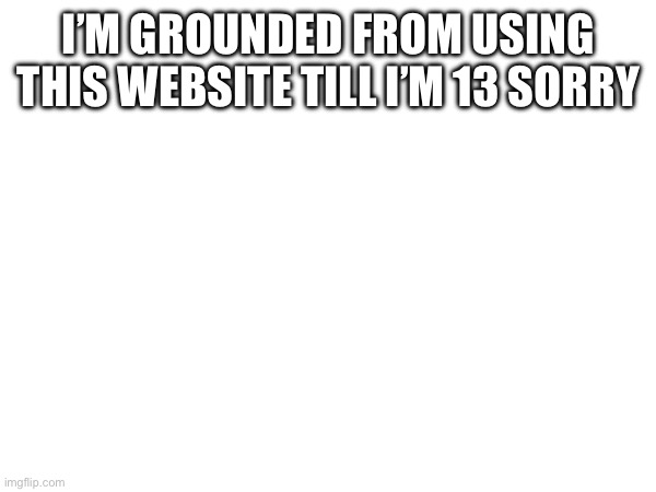 This sucks | I’M GROUNDED FROM USING THIS WEBSITE TILL I’M 13 SORRY | image tagged in this is the way | made w/ Imgflip meme maker