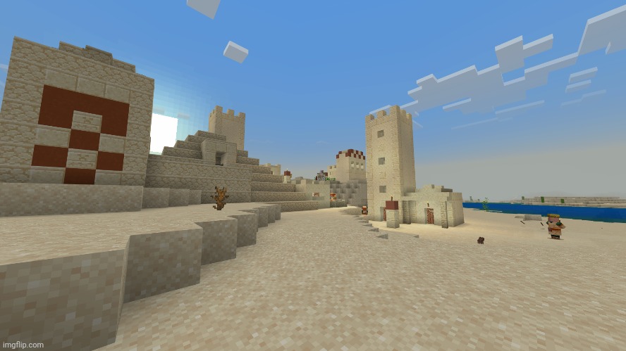 How close the desert temple spawned to this village | made w/ Imgflip meme maker