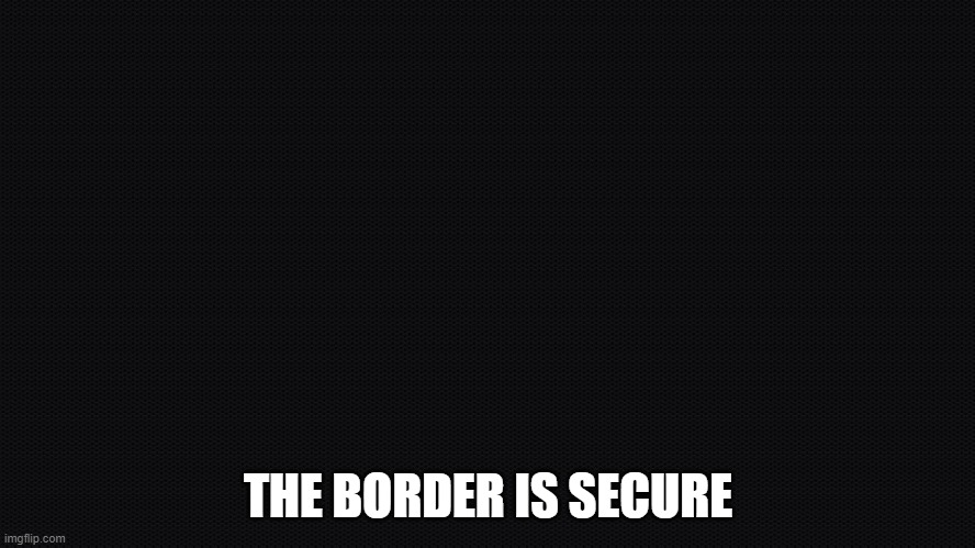 Blank statelment | THE BORDER IS SECURE | image tagged in border,border wall,secure the border,illegal immigration,immigration,maga | made w/ Imgflip meme maker
