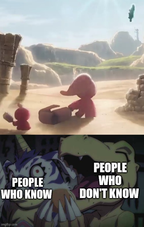 If you know about Pokémon Tinkatuff and Tinkatink, you might know what happened next to the Bronzor on top right... | PEOPLE WHO DON'T KNOW; PEOPLE WHO KNOW | image tagged in memes,funny,pokemon,people who don't know vs people who know | made w/ Imgflip meme maker