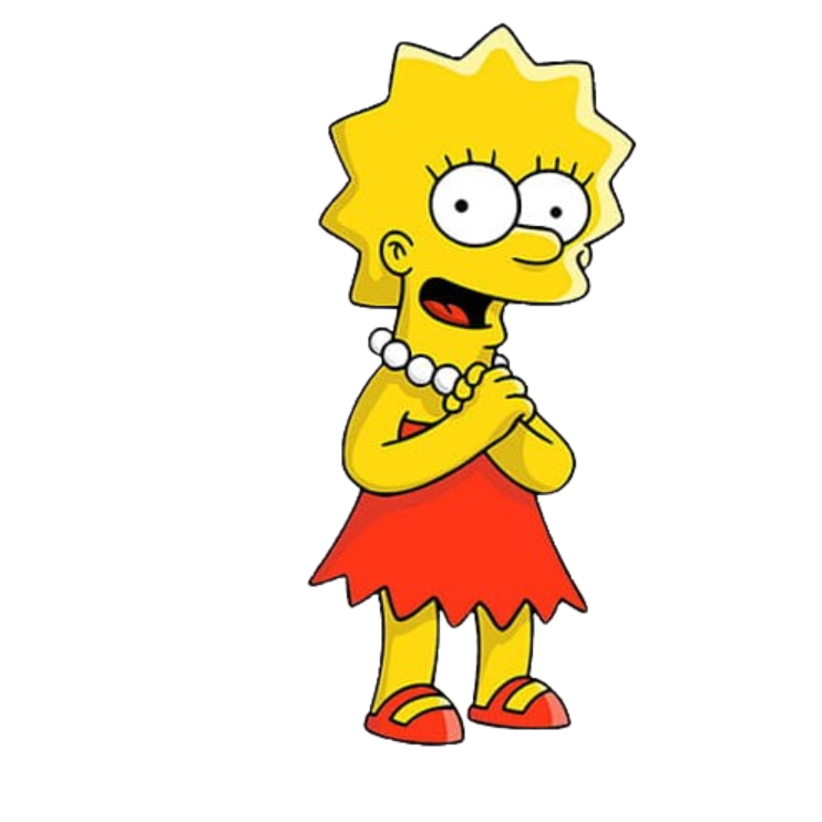 High Quality Lisa Simpsons Transparent Background Blank Meme Template