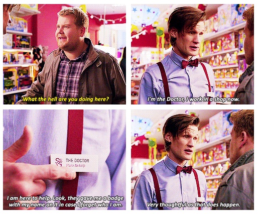 Doctor Who Work In A Shop Now. Blank Meme Template