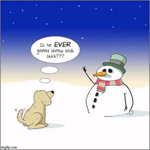 Trying To Play With Snowman ! | image tagged in dogs,snowman,stick | made w/ Imgflip meme maker