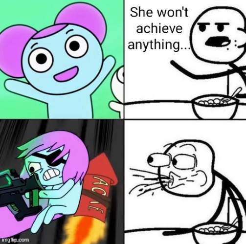 She won’t become achieve right | image tagged in pibby | made w/ Imgflip meme maker