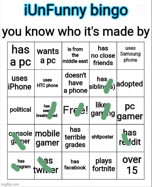 im 96 years old , | image tagged in iunfunny bingo | made w/ Imgflip meme maker