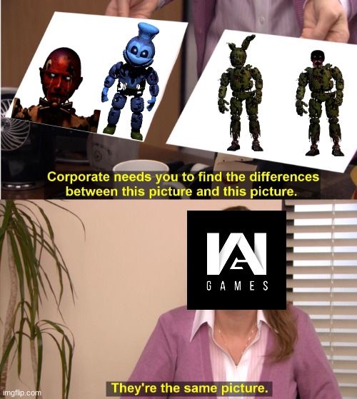 Jolly 3's Springtrap | image tagged in memes,they're the same picture,fnaf | made w/ Imgflip meme maker
