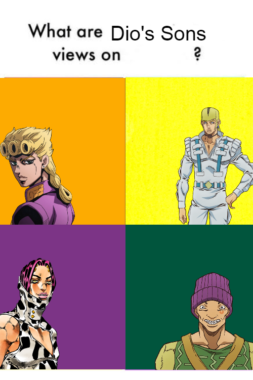 High Quality Dio's Sons thoughts on Blank Meme Template