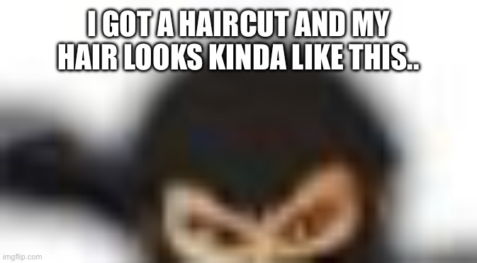 Sorry for low quality. I have school and this stupid haircut tomorrow ;-; | I GOT A HAIRCUT AND MY HAIR LOOKS KINDA LIKE THIS.. | made w/ Imgflip meme maker