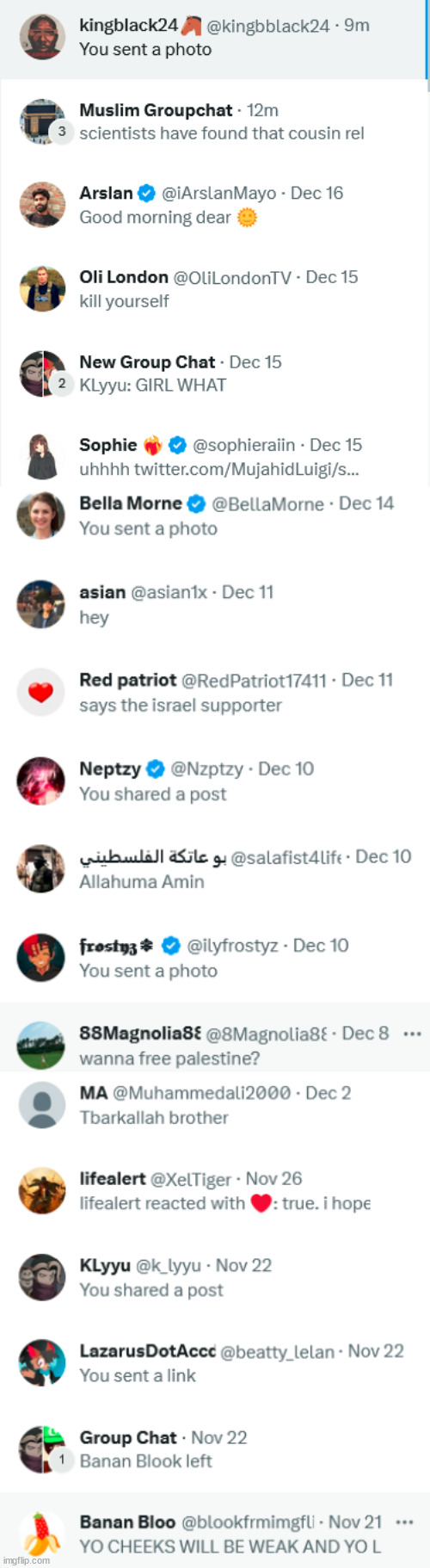 least strange twitter dms history | made w/ Imgflip meme maker