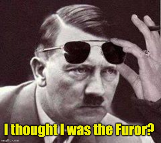 hitler sunglasses | I thought I was the Furor? | image tagged in hitler sunglasses | made w/ Imgflip meme maker