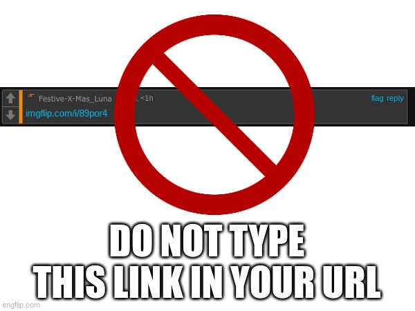 i swear to god, DO NOT type this in!!! | DO NOT TYPE THIS LINK IN YOUR URL | image tagged in i do not think that means what you think it means | made w/ Imgflip meme maker
