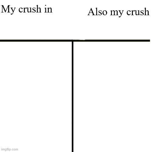 High Quality opposite crushes Blank Meme Template
