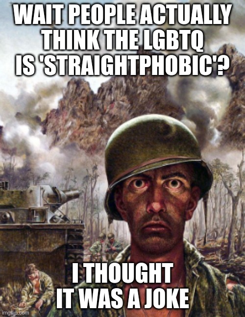 WAIT PEOPLE ACTUALLY THINK THE LGBTQ IS 'STRAIGHTPHOBIC'? I THOUGHT IT WAS A JOKE | made w/ Imgflip meme maker