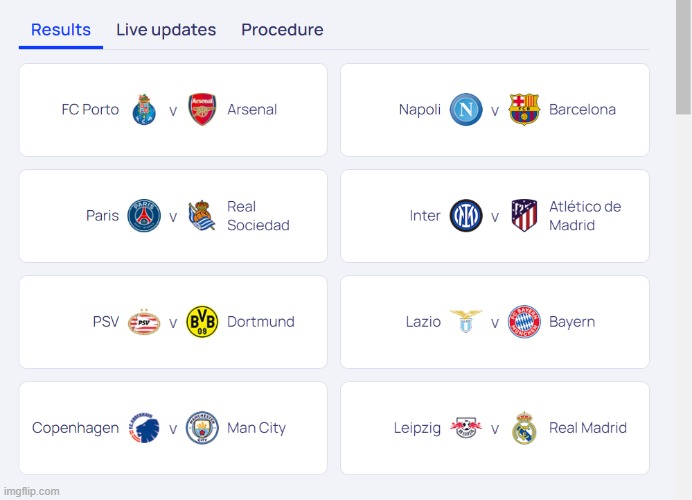 Thoughts on the UCL round of 16 draw? : r/football